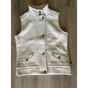 Vintage Women's Woolrich Cream Wool Vest Size M